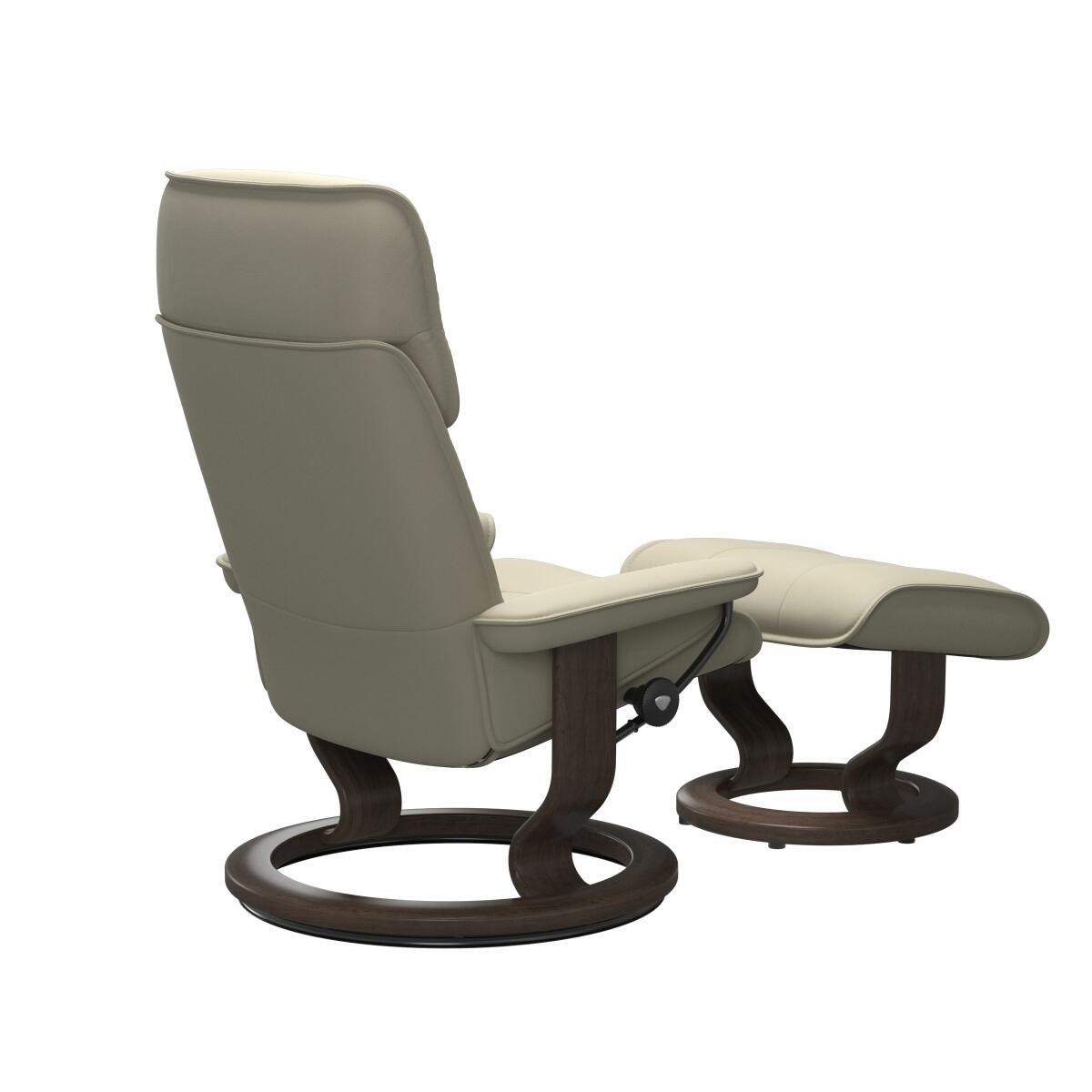 Stressless® Admiral (L) Classic Base Recliner with Ottoman Recliners Stressless 7