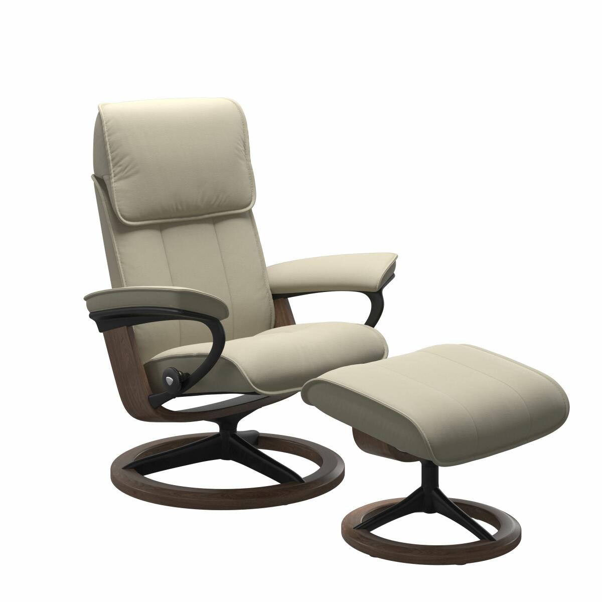 Stressless® Admiral (M) Signature chair with footstool Recliners Stressless 4
