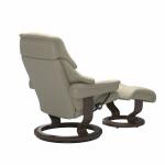 Stressless® Reno (L) Classic Base Recliner with Ottoman Recliners Stressless 11