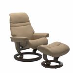 Stressless® Sunrise (M) Classic Base Recliner with Ottoman Recliners Stressless 8