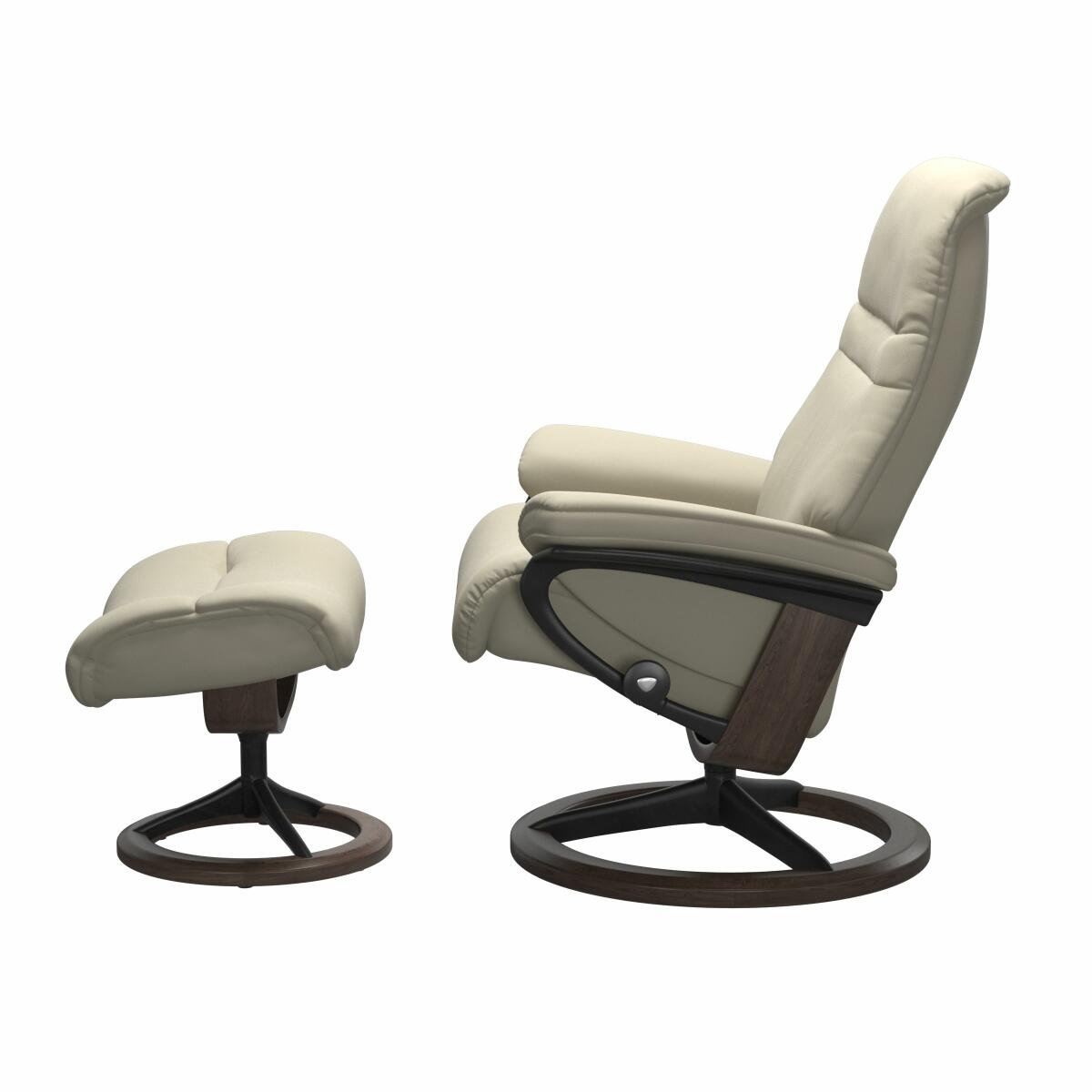 Stressless® Sunrise (L) Signature Base Recliner with Ottoman Recliners Stressless 5