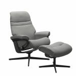 Stressless® Sunrise (M) Cross Chair with Ottoman Recliners Stressless 8