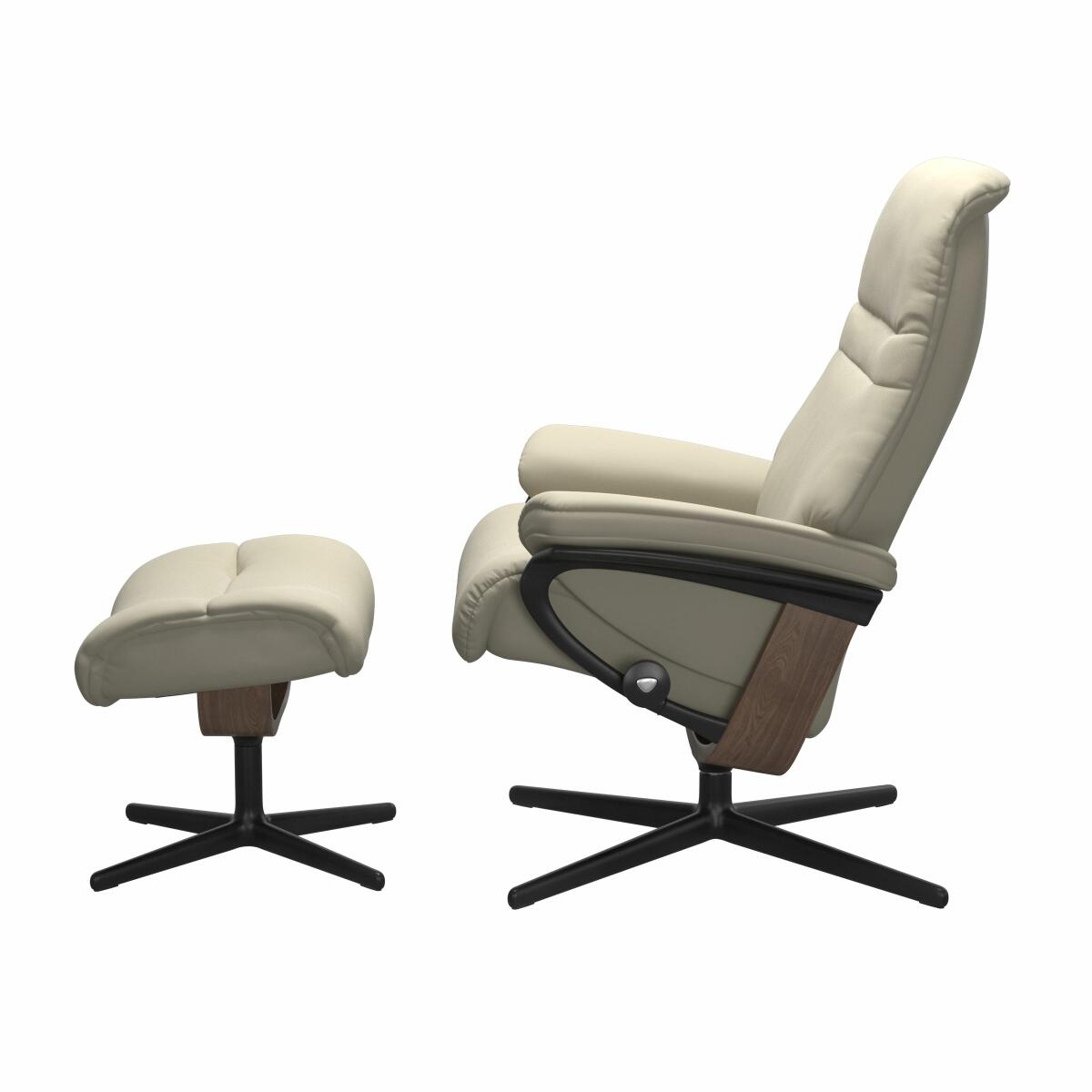 Stressless® Sunrise (L) Cross Chair with Ottoman Recliners Stressless 5