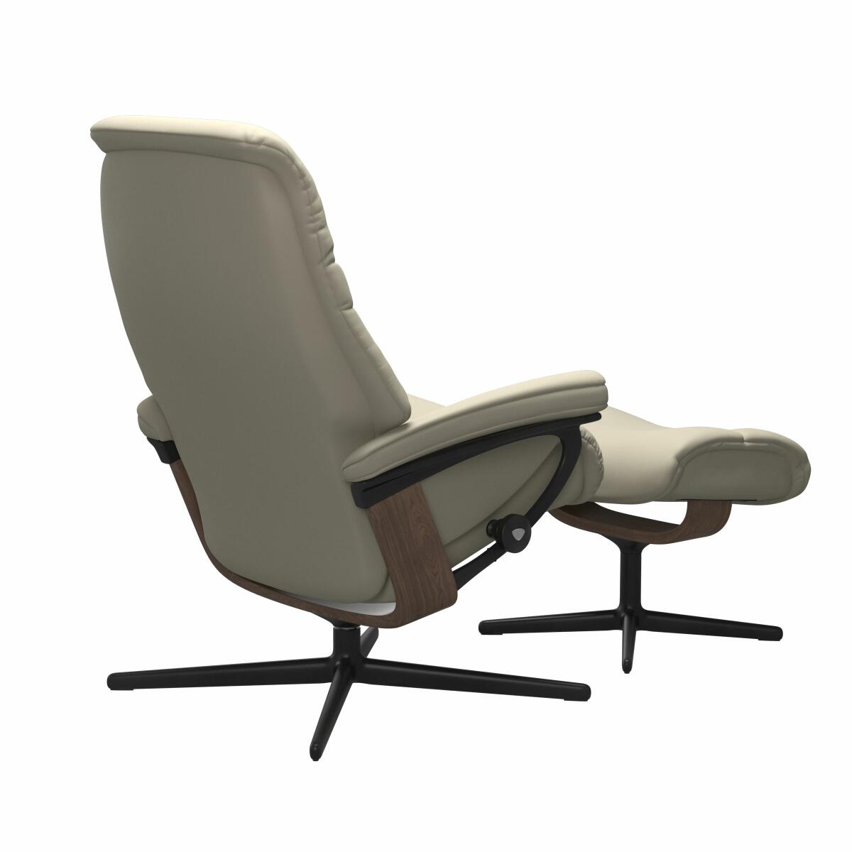 Stressless® Sunrise (L) Cross Chair with Ottoman Recliners Stressless 7