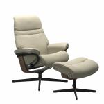 Stressless® Sunrise (L) Cross Chair with Ottoman Recliners Stressless 8