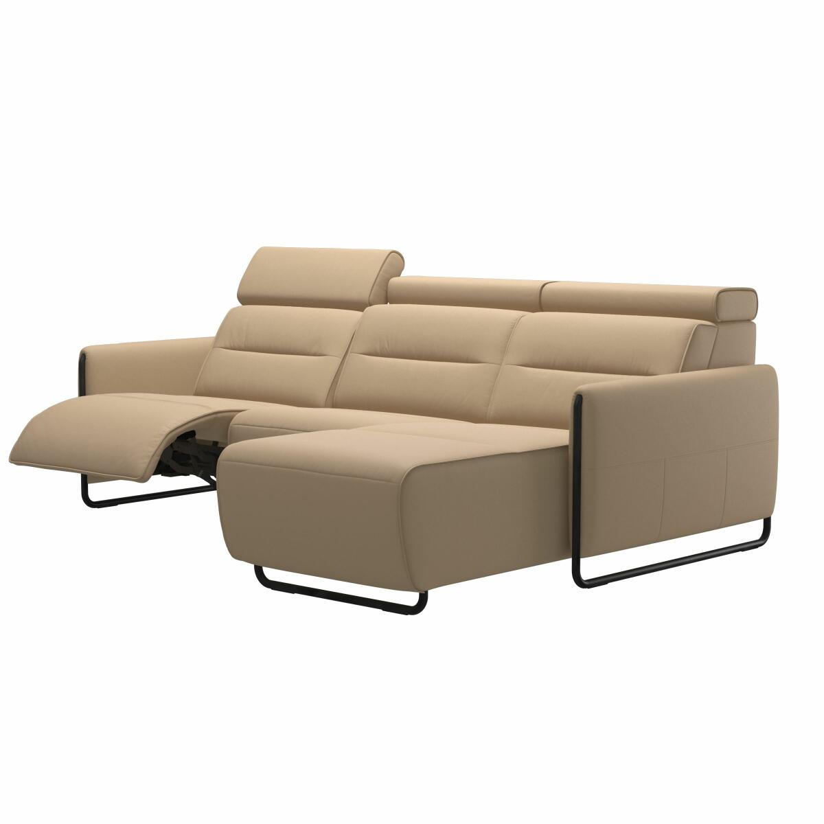 Stressless® Emily Steel 2 seater Power left with Long Seat (M) Sectionals Stressless 5