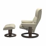 Stressless® Mayfair (L) Classic Base Recliner with Ottoman Recliners Stressless 9