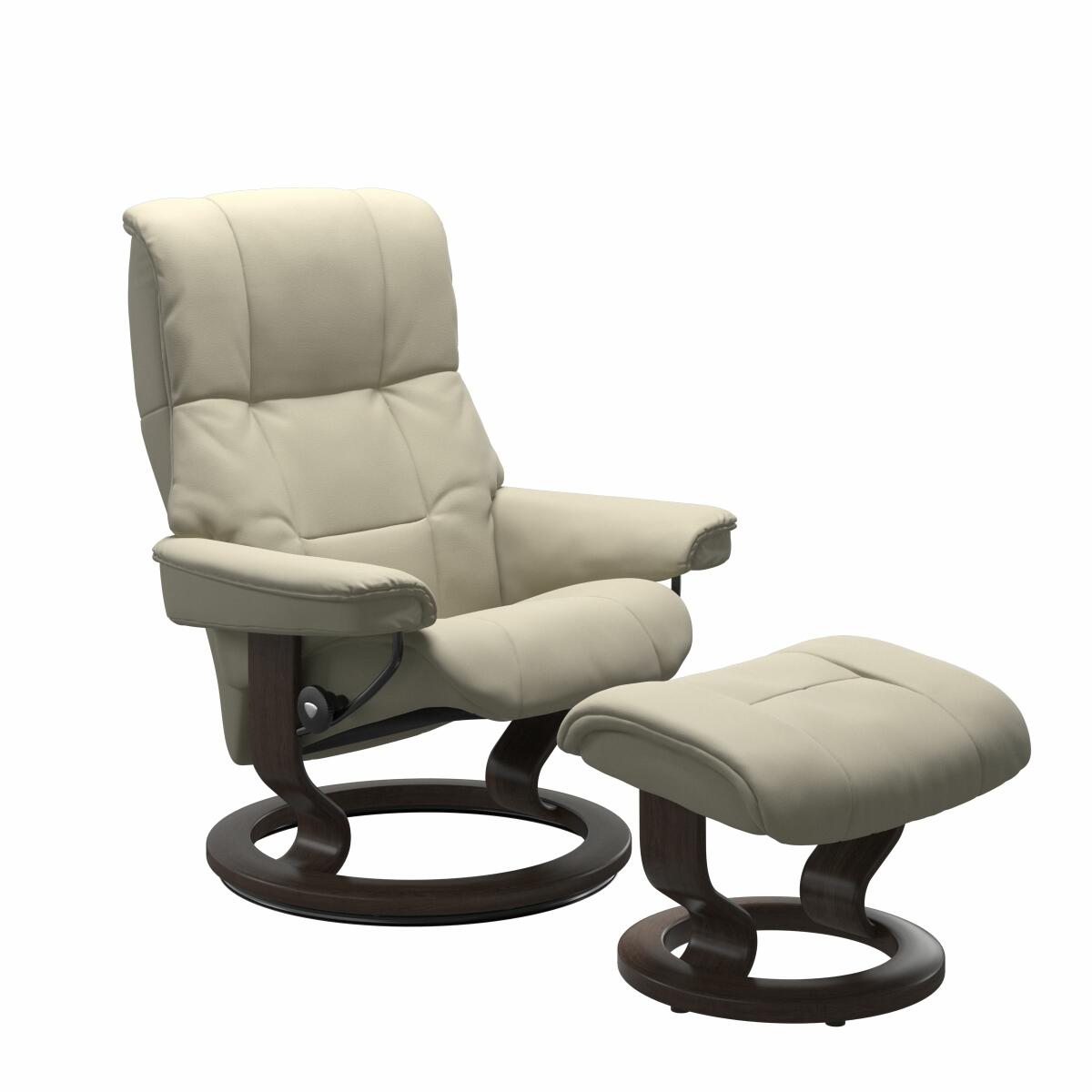 Stressless® Mayfair (L) Classic Base Recliner with Ottoman Recliners Stressless 4