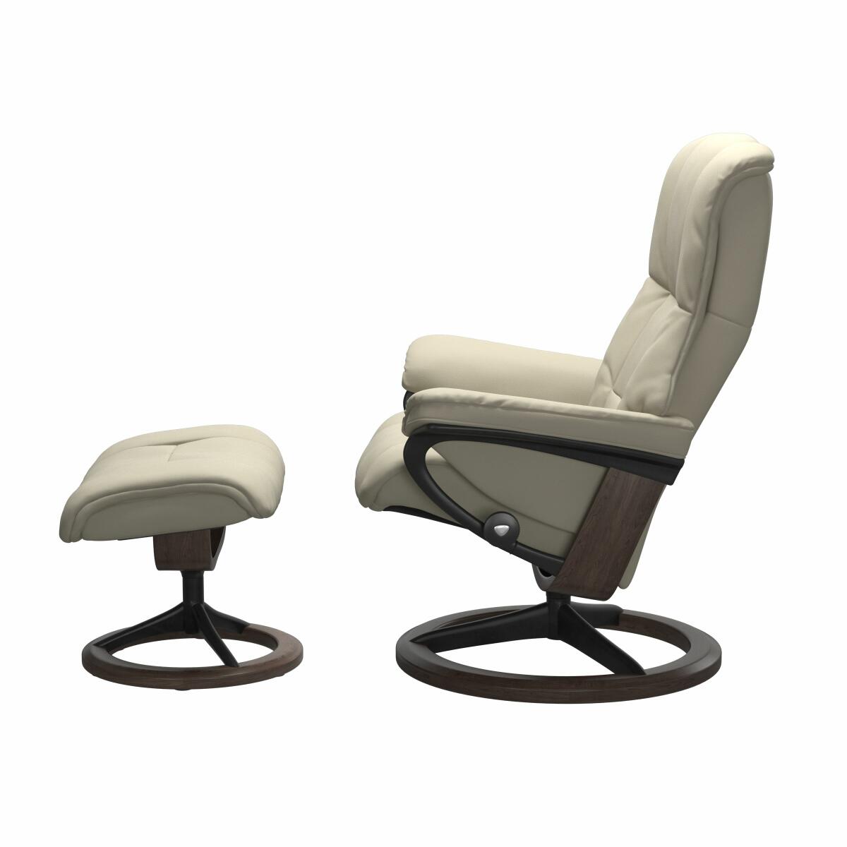 Stressless® Mayfair (L) Signature Base Recliner with Ottoman Recliners Stressless 5