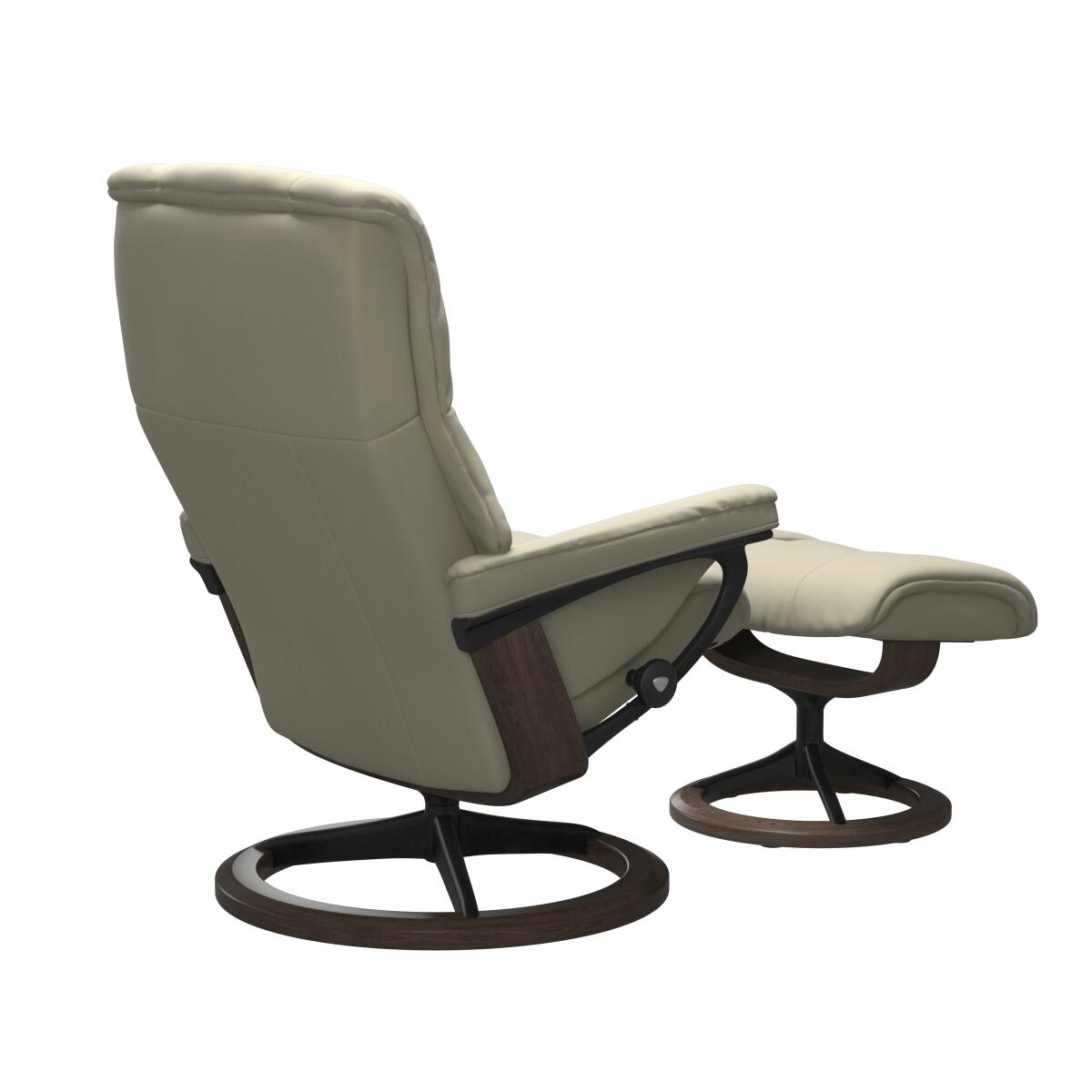 Stressless® Mayfair (L) Signature Base Recliner with Ottoman Recliners Stressless 7