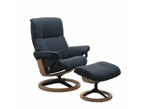 Stressless® Mayfair (M) Signature Base Recliner with Ottoman Recliners Stressless