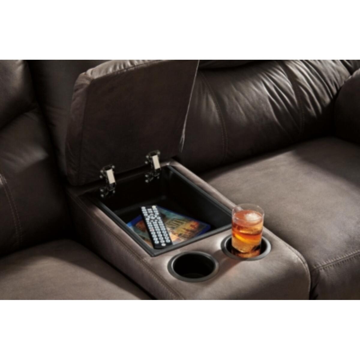 Boxberg Reclining Loveseat with Console Outlet Loveseats 10