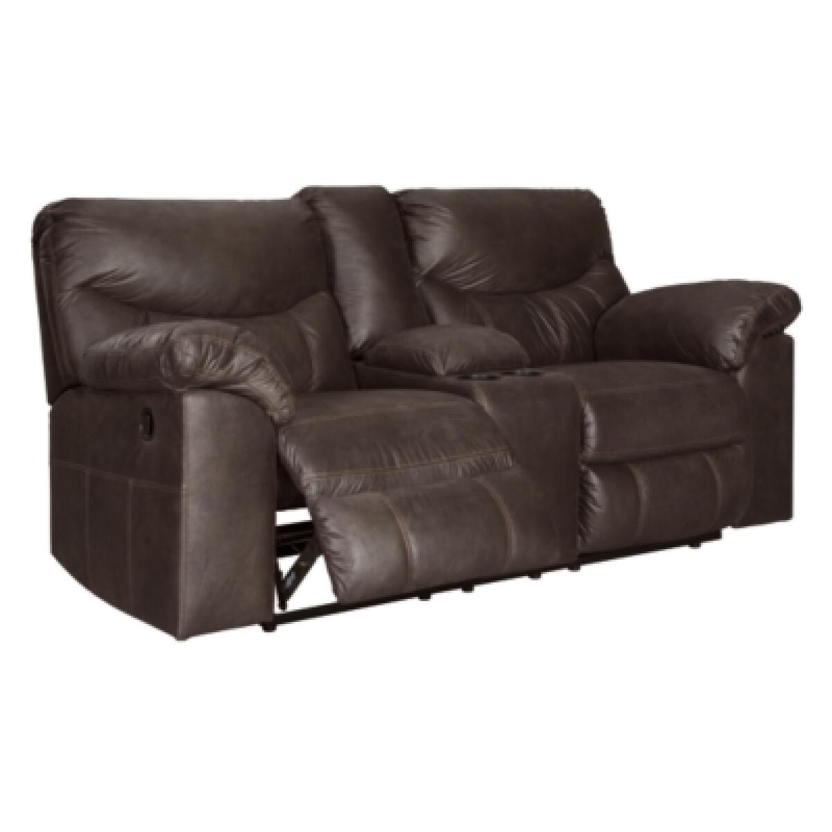 Boxberg Reclining Loveseat with Console Outlet Loveseats 9