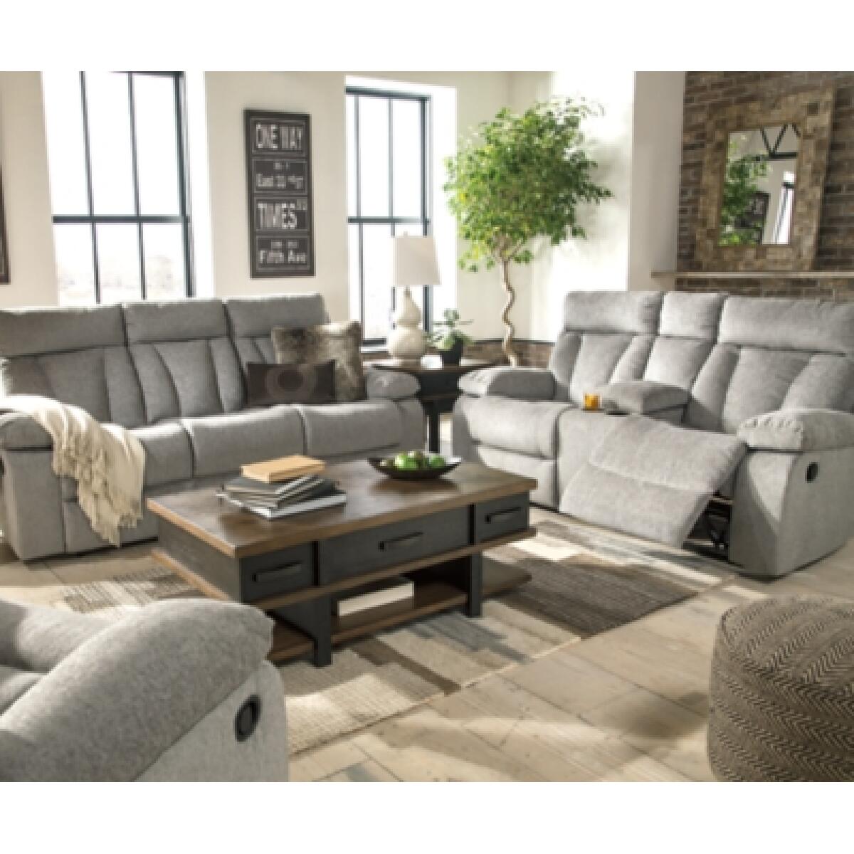 Mitchiner Reclining Sofa with Drop Down Table Outlet Sofas 13