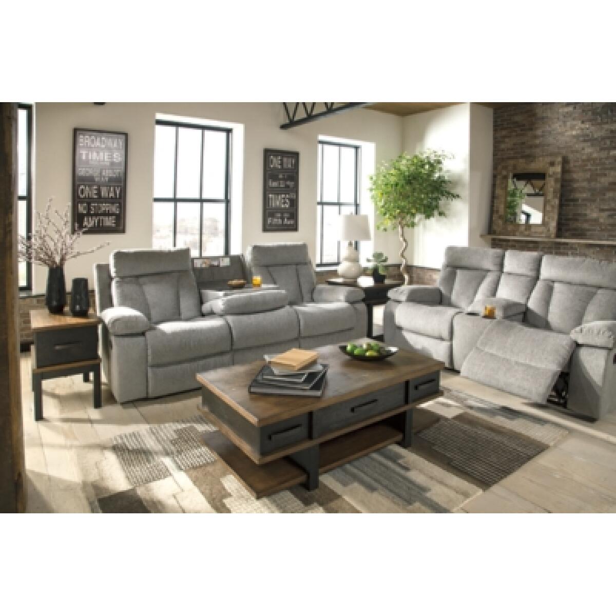 Mitchiner Reclining Sofa with Drop Down Table Outlet Sofas 15