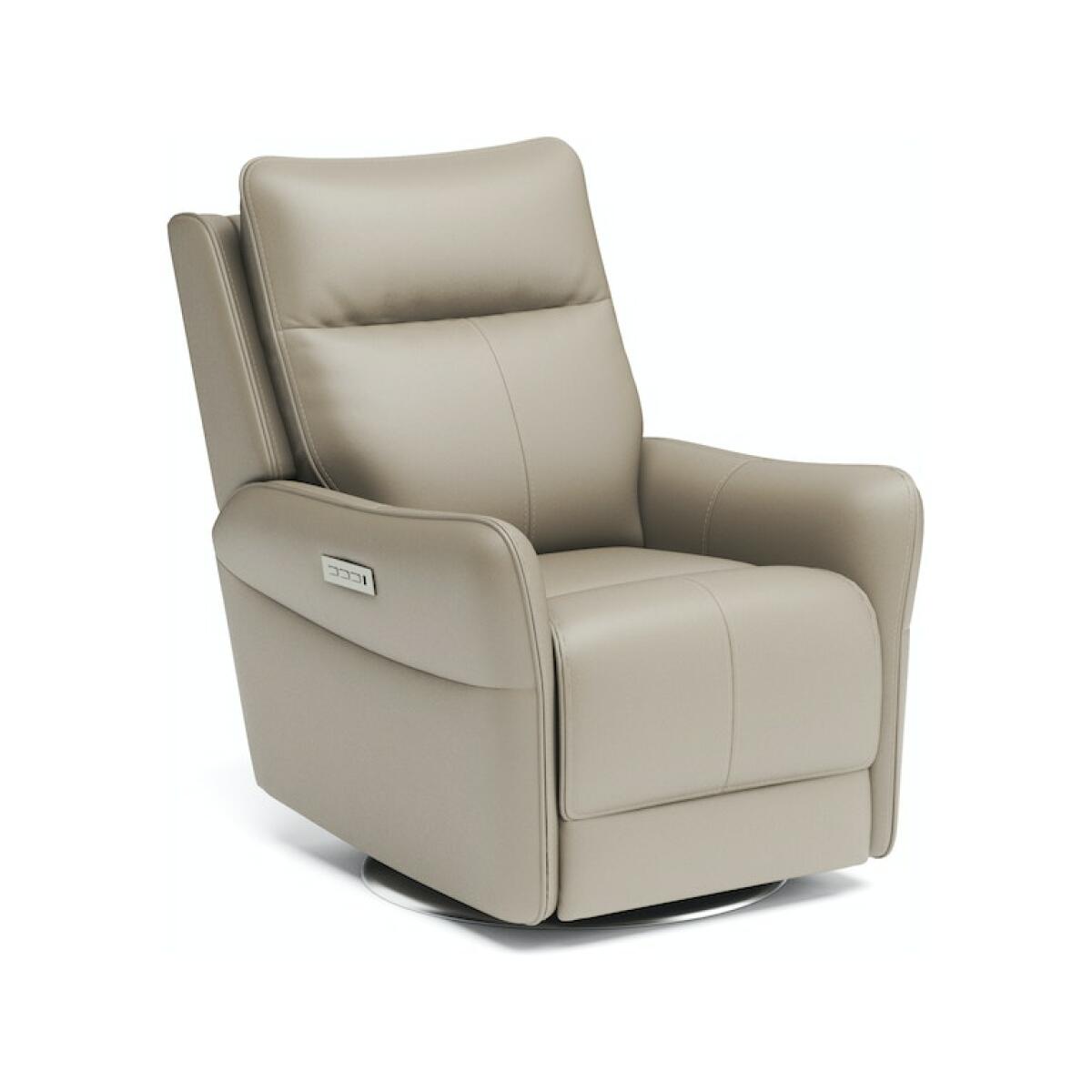 Spin Swivel Power Recliner with Power Headrest and Lumbar Recliners Customizable 7