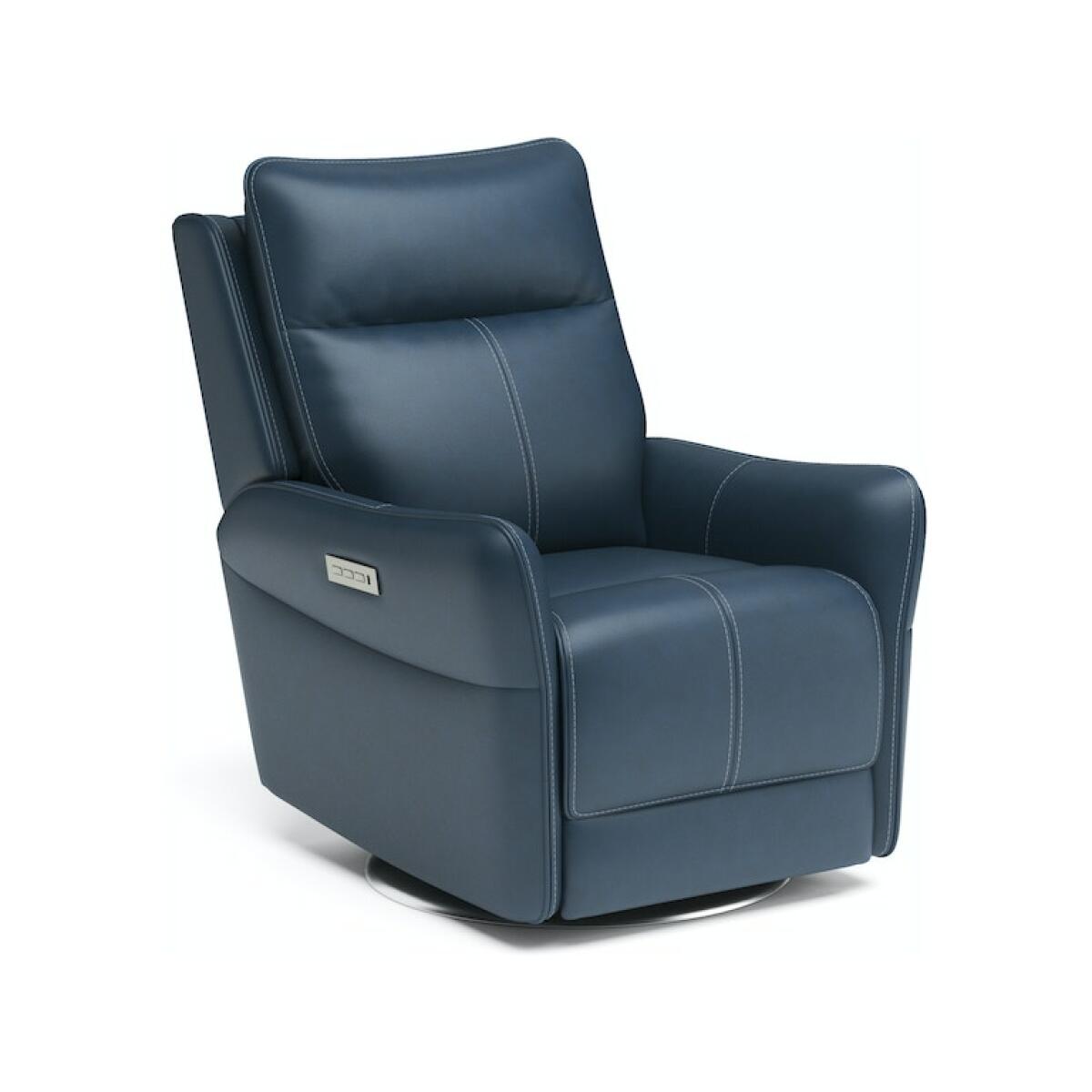 Spin Swivel Power Recliner with Power Headrest and Lumbar Recliners Customizable 5