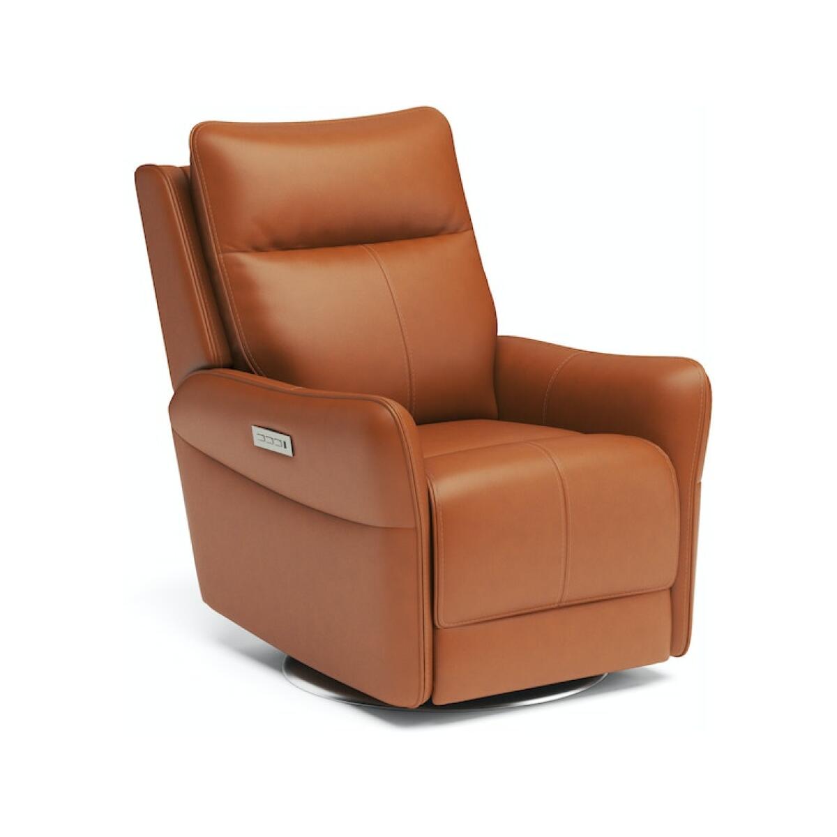 Spin Swivel Power Recliner with Power Headrest and Lumbar Recliners Customizable 6