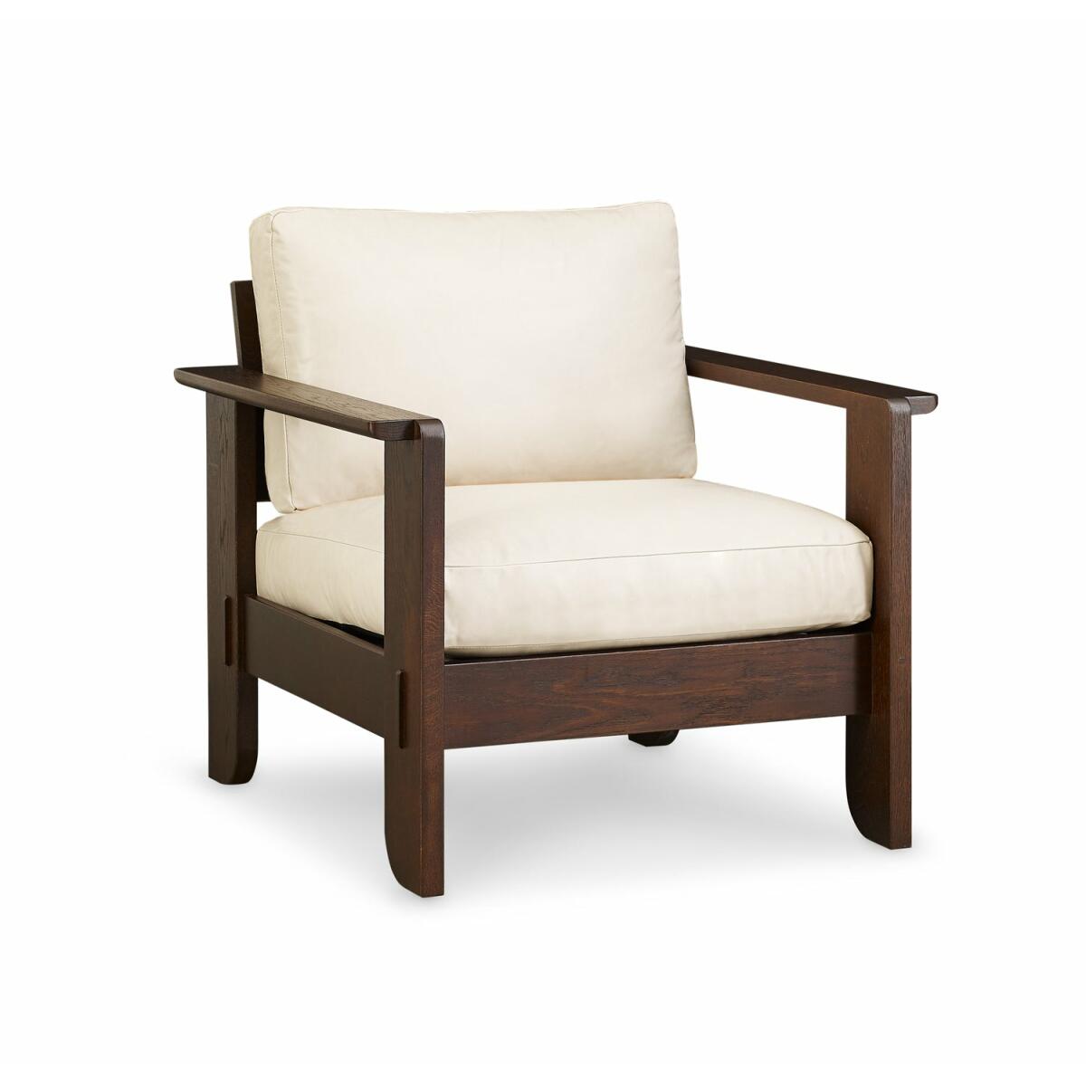 Dearborn Wood-Frame Lounge Chair Chairs Customizable 4