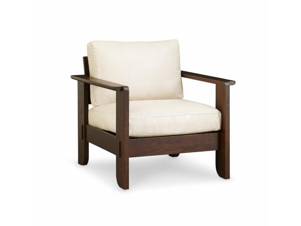 Dearborn Wood-Frame Lounge Chair Chairs Customizable