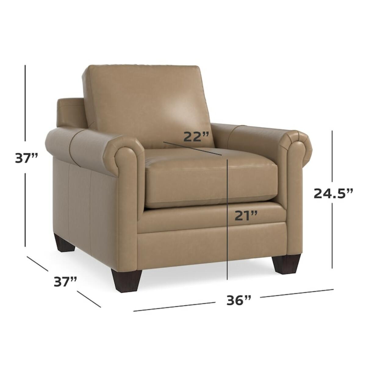 Carolina Leather Panel Arm Chair Chairs Bassett Furniture 6