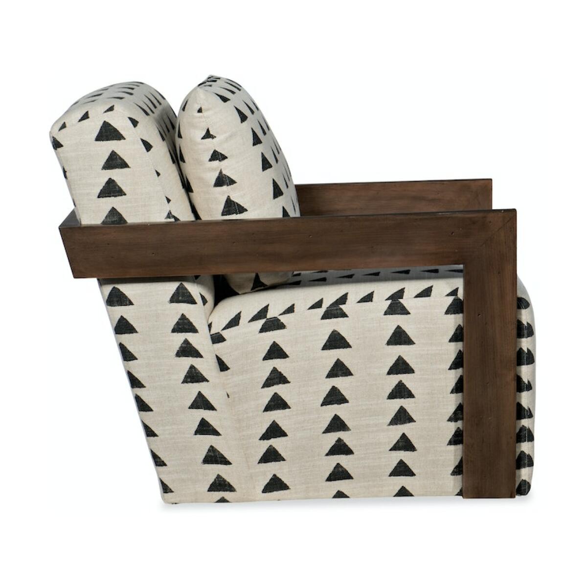 Cabell Exposed Wood Swivel Chair Chairs Customizable 5
