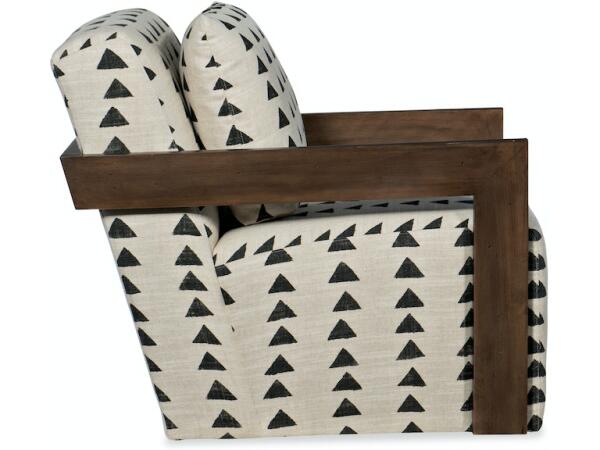 Cabell Exposed Wood Swivel Chair Chairs Customizable 9