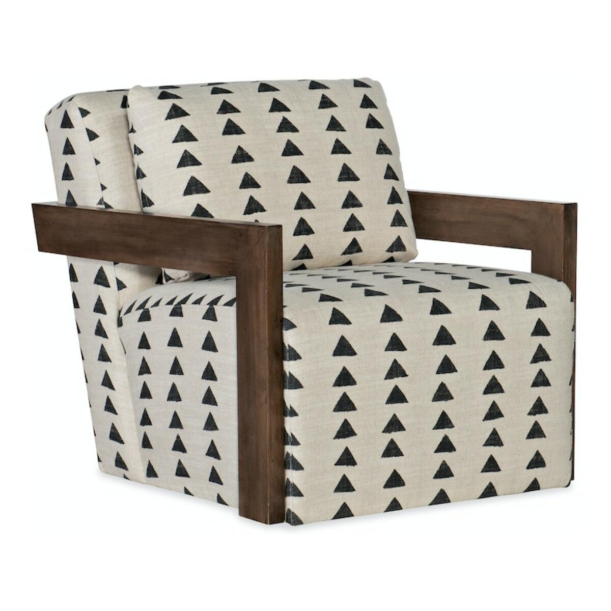 Cabell Exposed Wood Swivel Chair Chairs Customizable 4