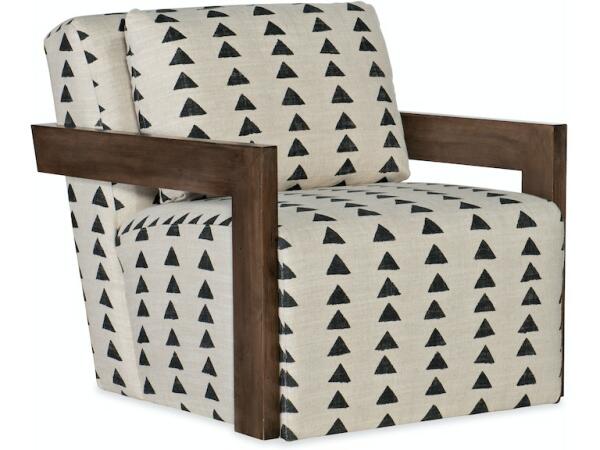 Cabell Exposed Wood Swivel Chair Chairs Customizable