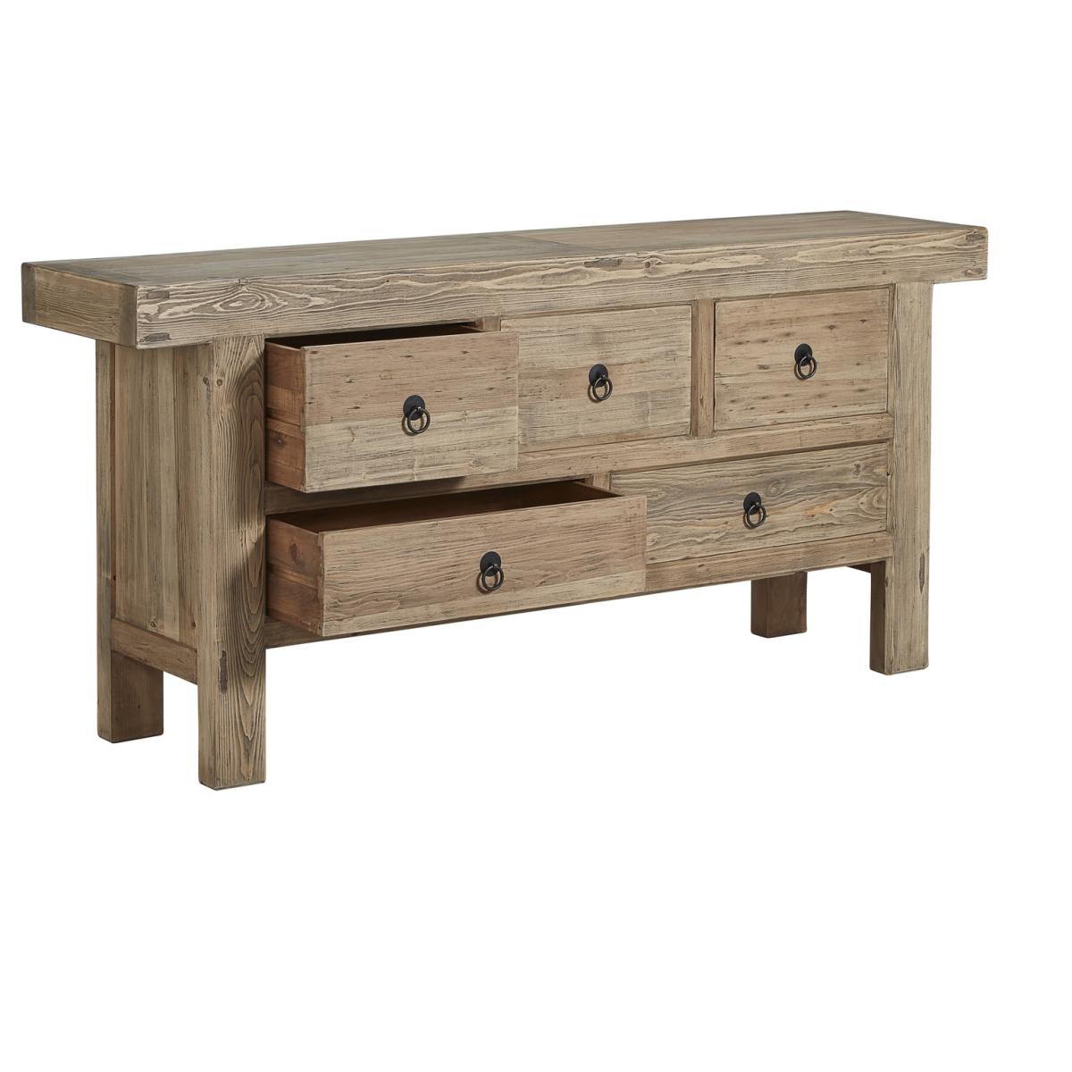 Old Pine Five Drawer Buffet Dining Storage Furniture Classics 5