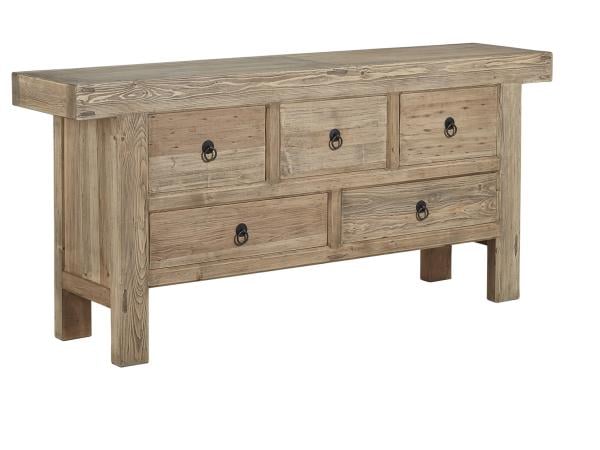 Old Pine Five Drawer Buffet Dining Storage Furniture Classics