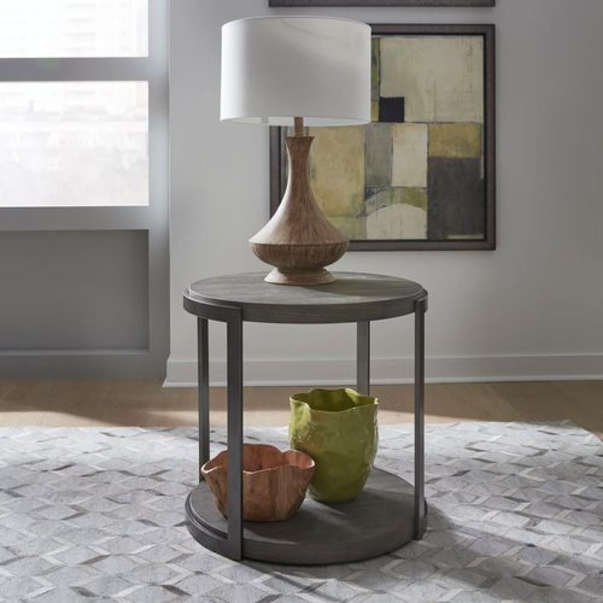 Modern View Round End Table End tables Liberty Furniture 5