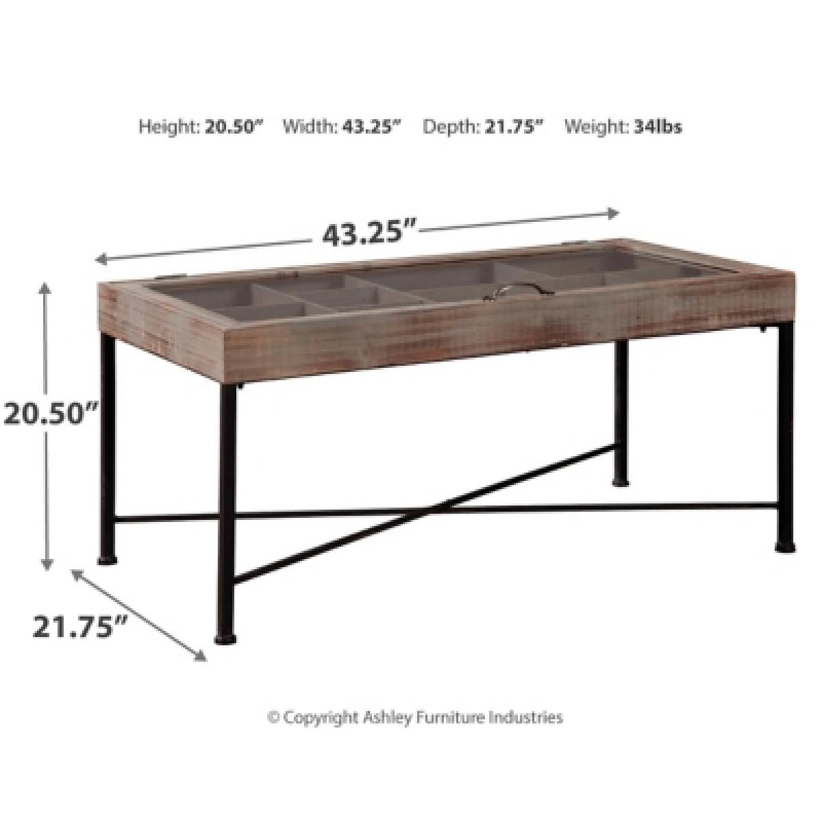 Shellmond Coffee Table with Display Case Outlet Home Decor 8