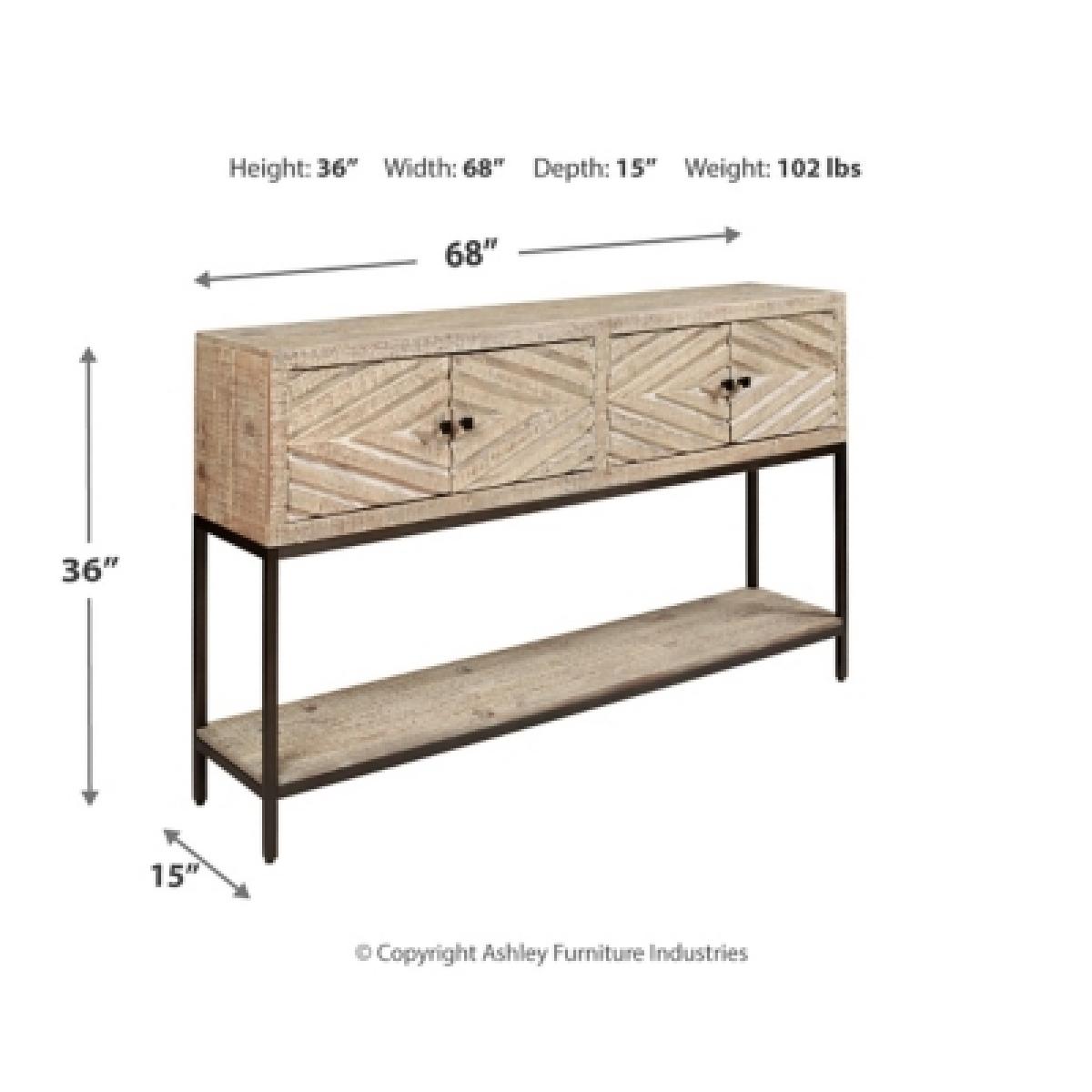 Roanley Sofa/Console Table Outlet Entertainment 14