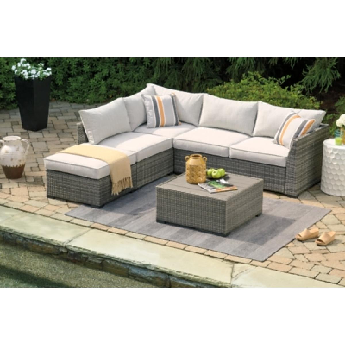 Cherry Point 4-piece Outdoor Sectional Set Outlet Outdoor 8