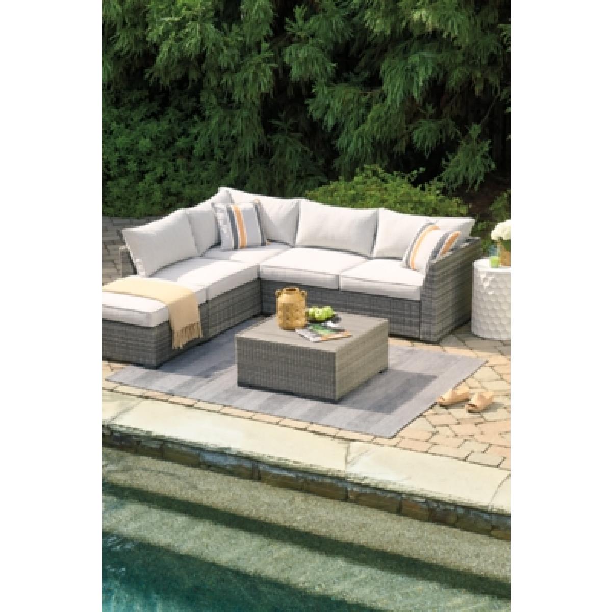 Cherry Point 4-piece Outdoor Sectional Set Outlet Outdoor 13