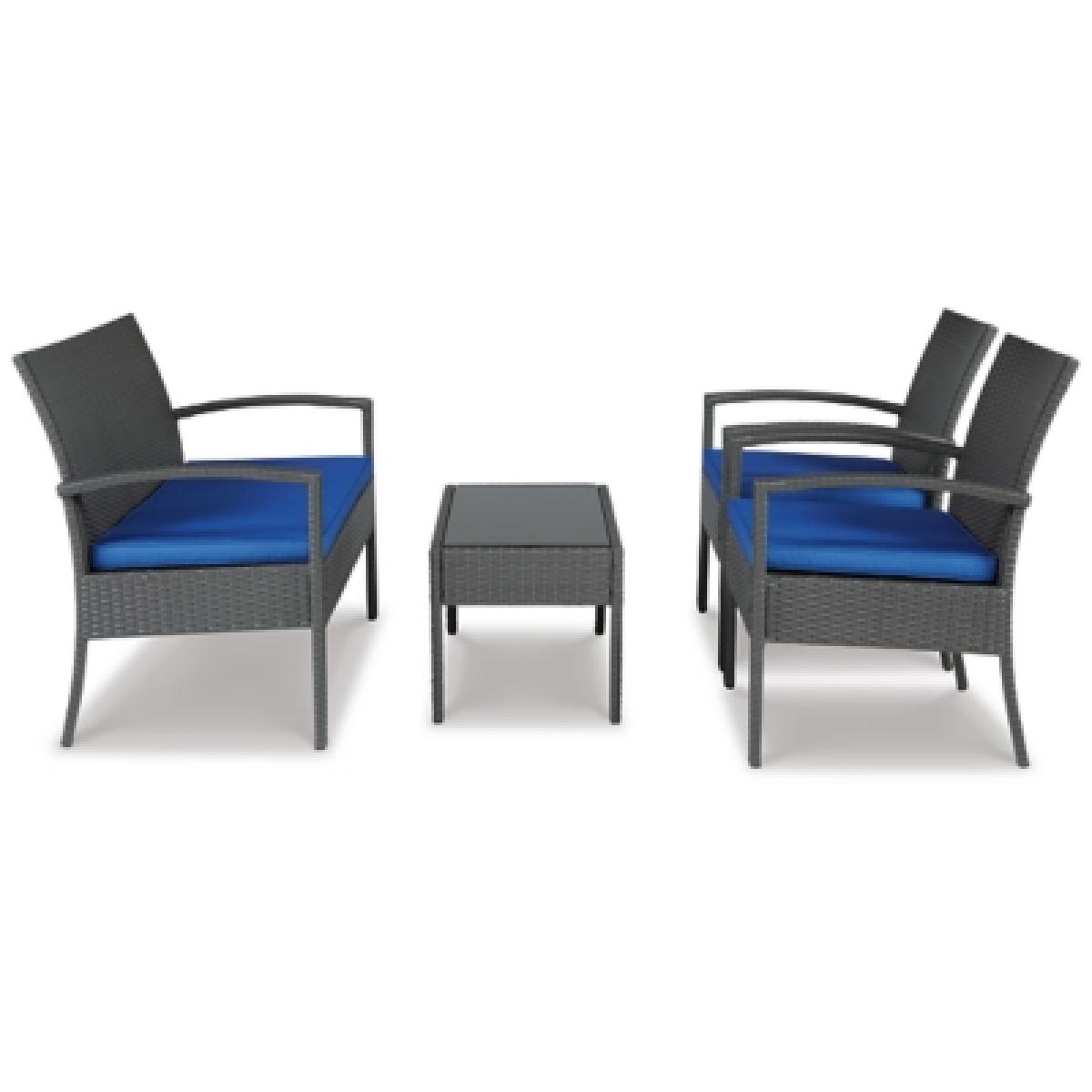 Alina Outdoor Love/Chairs/Table Set (Set of 4) Outlet Outdoor 7