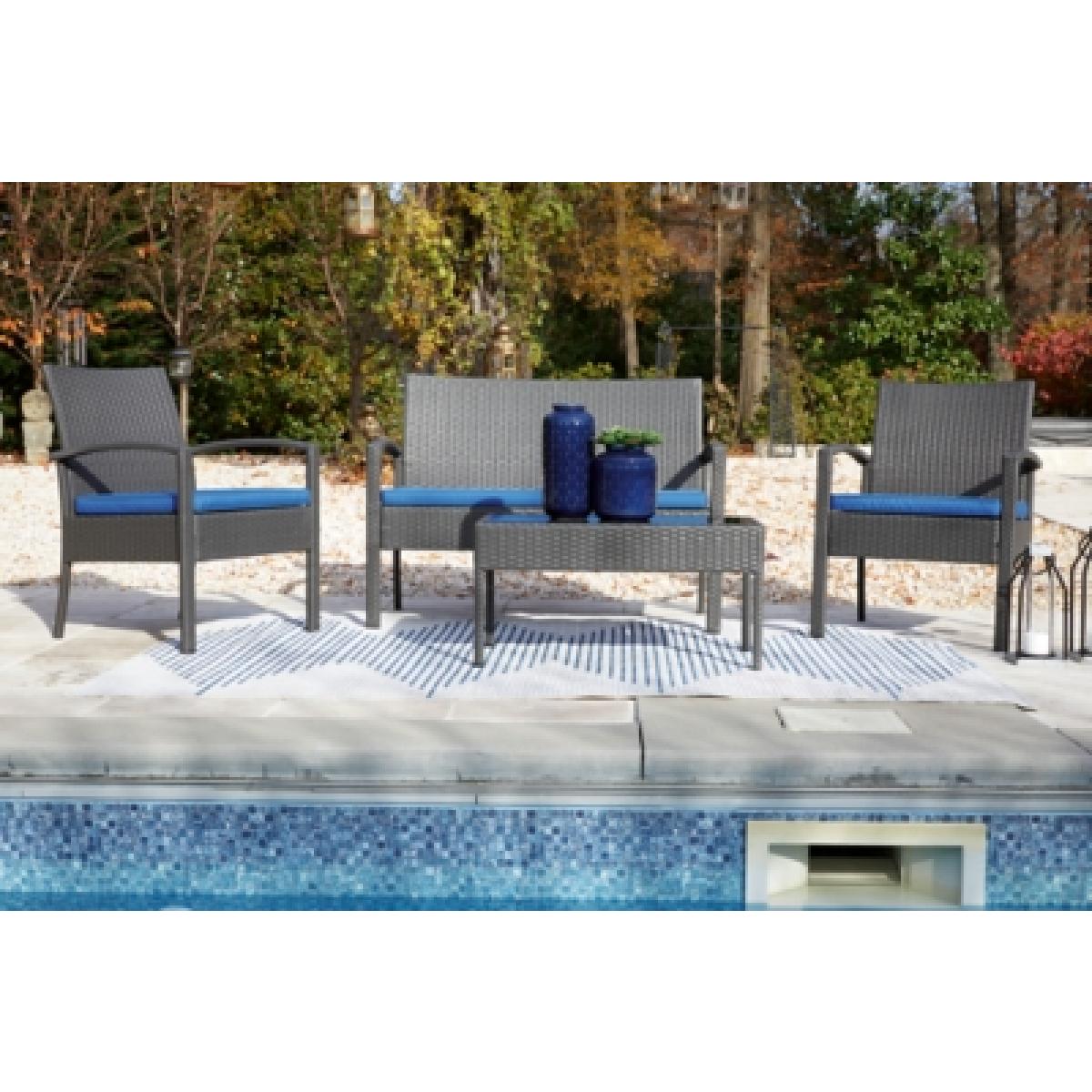 Alina Outdoor Love/Chairs/Table Set (Set of 4) Outlet Outdoor 25
