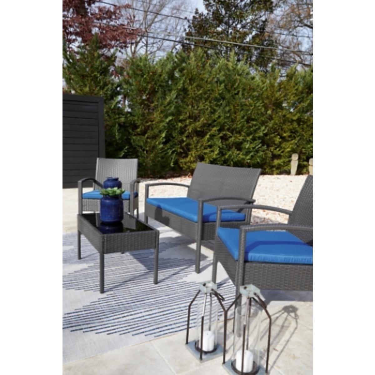 Alina Outdoor Love/Chairs/Table Set (Set of 4) Outlet Outdoor 24