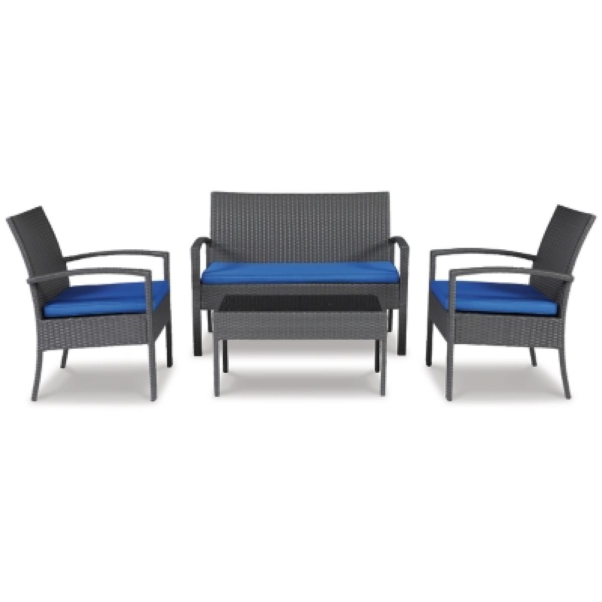Alina Outdoor Love/Chairs/Table Set (Set of 4) Outlet Outdoor 5