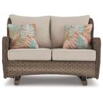 Clear Ridge Glider Loveseat with Cushion Outlet Outdoor 19