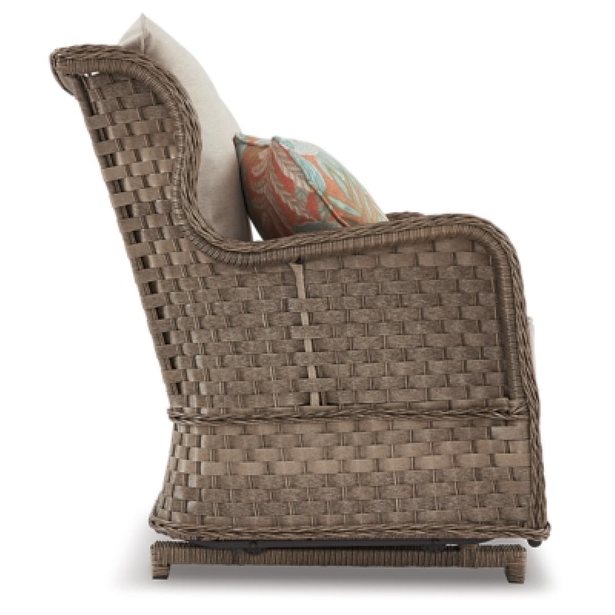 Clear Ridge Glider Loveseat with Cushion Outlet Outdoor 9