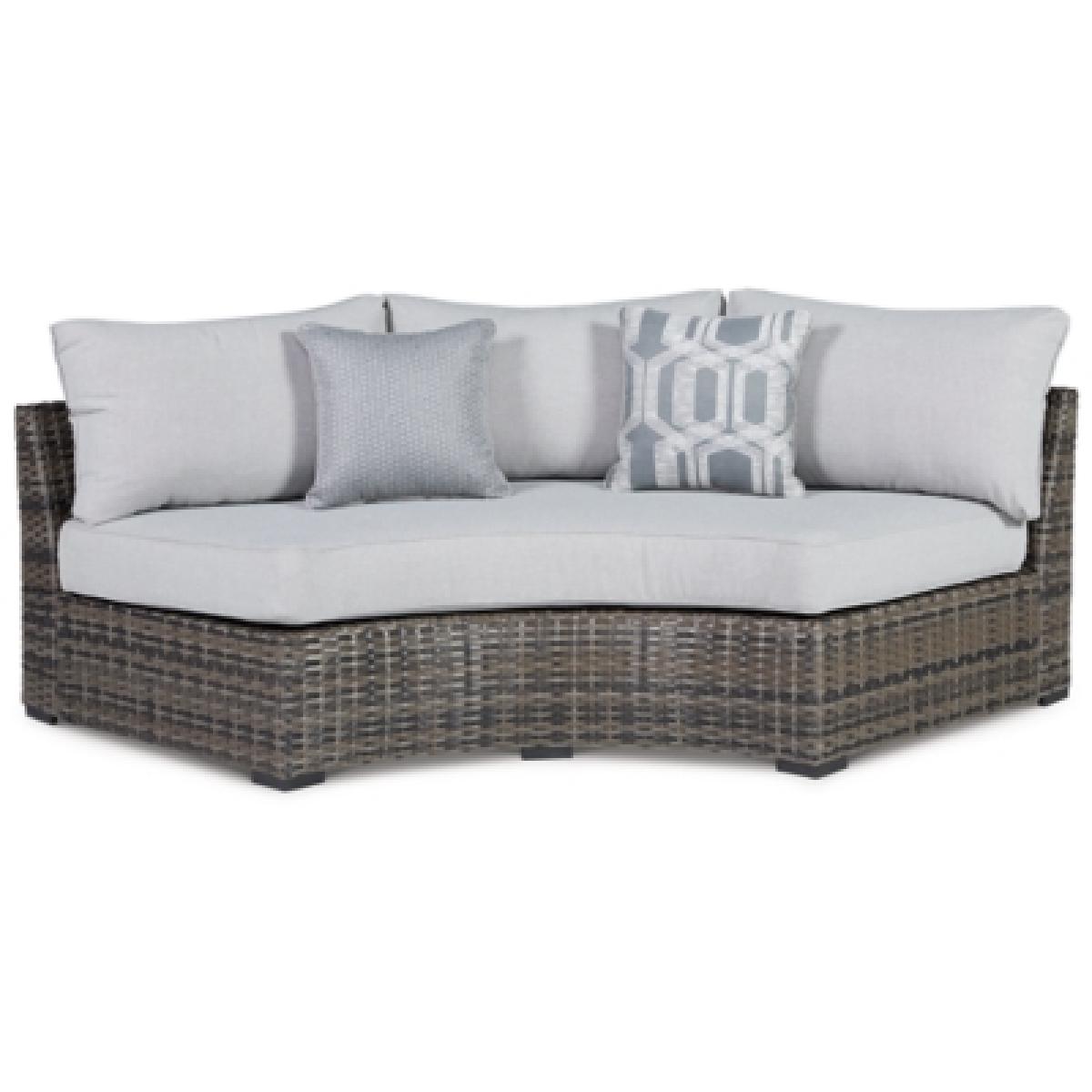 Harbor Court Curved Loveseat with Cushion Outlet Outdoor 5