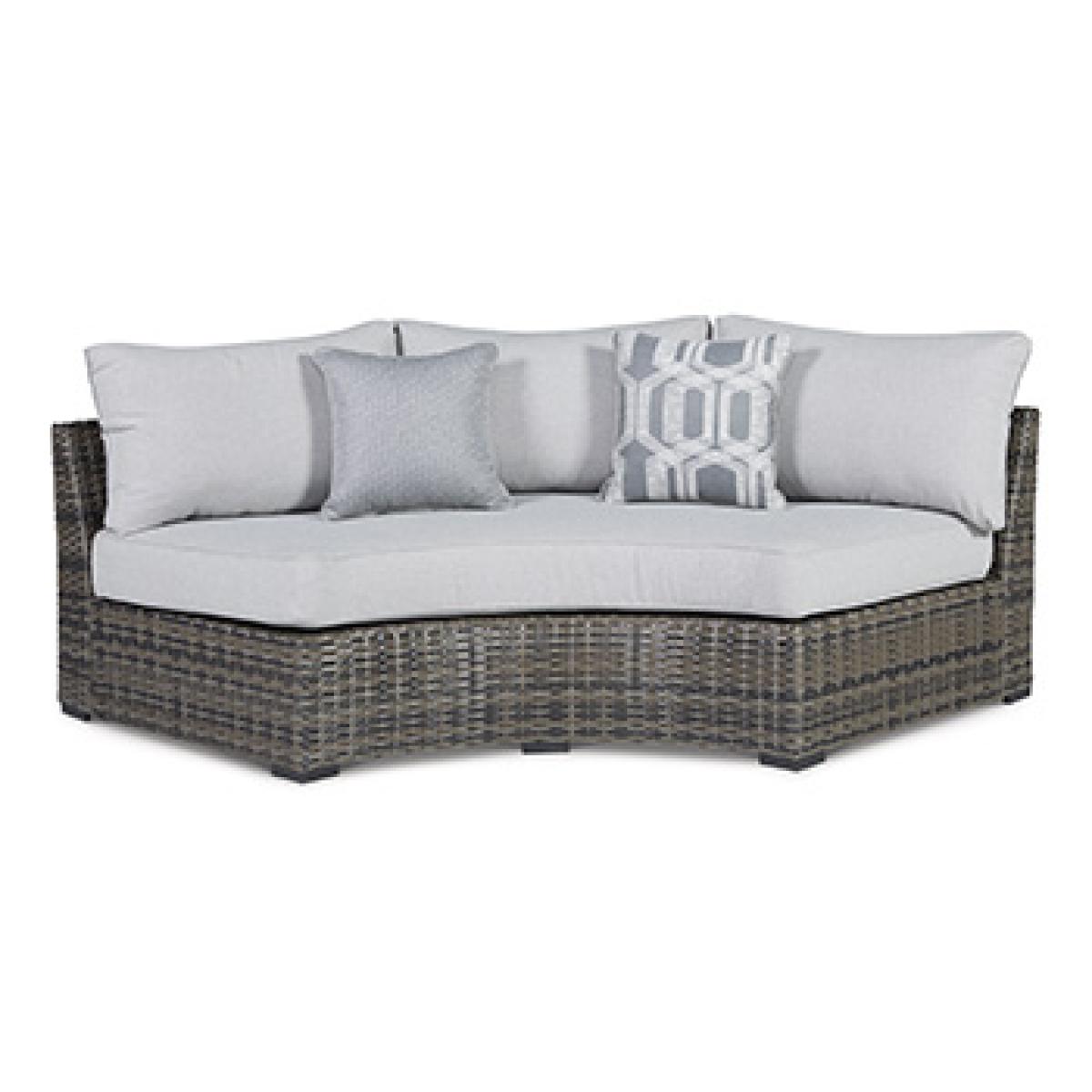 Harbor Court Curved Loveseat with Cushion Outlet Outdoor 4