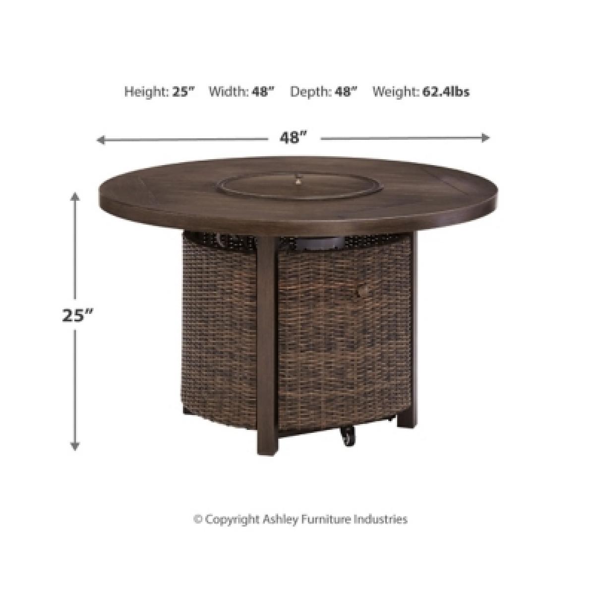Paradise Trail Fire Pit Table Outlet Outdoor 8