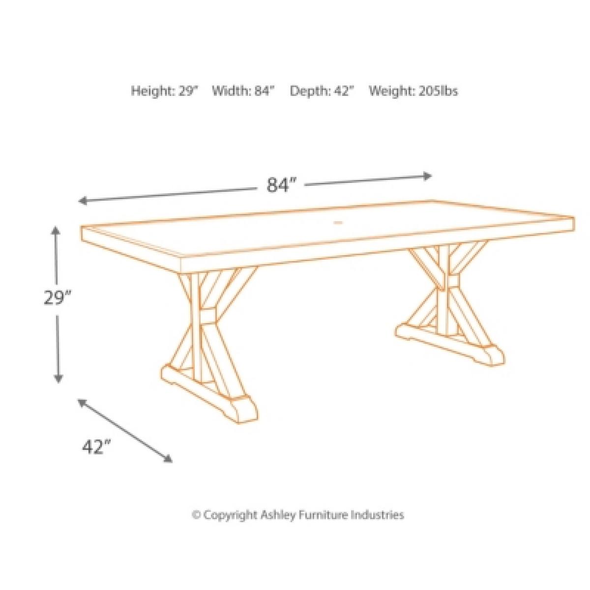 Beachcroft Dining Table with Umbrella Option Outlet Outdoor 8