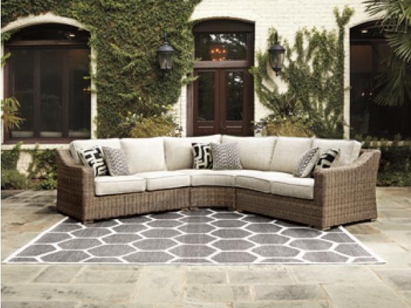 Beachcroft 3-Piece Outdoor Seating Set Outlet Outdoor