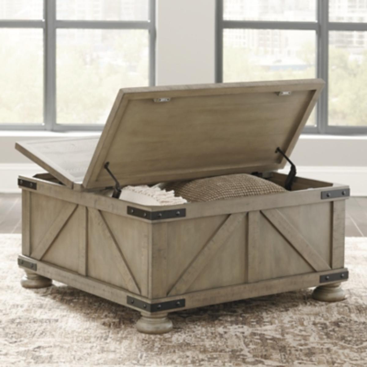 Aldwin Coffee Table With Storage Outlet Tables 8