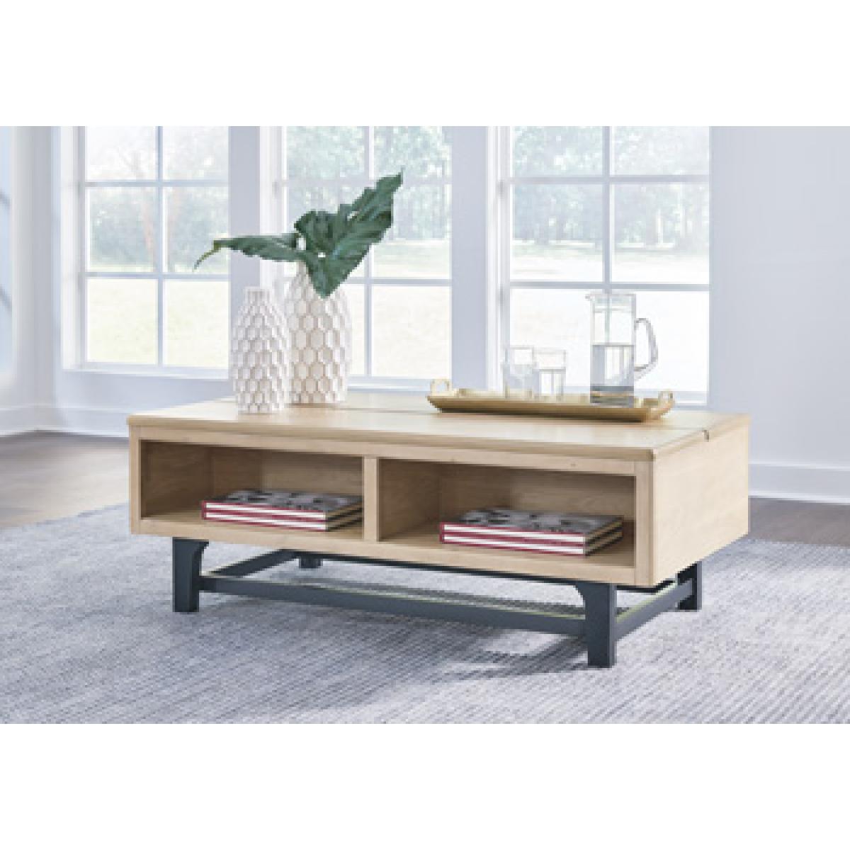 Freslowe Lift-Top Coffee Table Outlet Tables 4