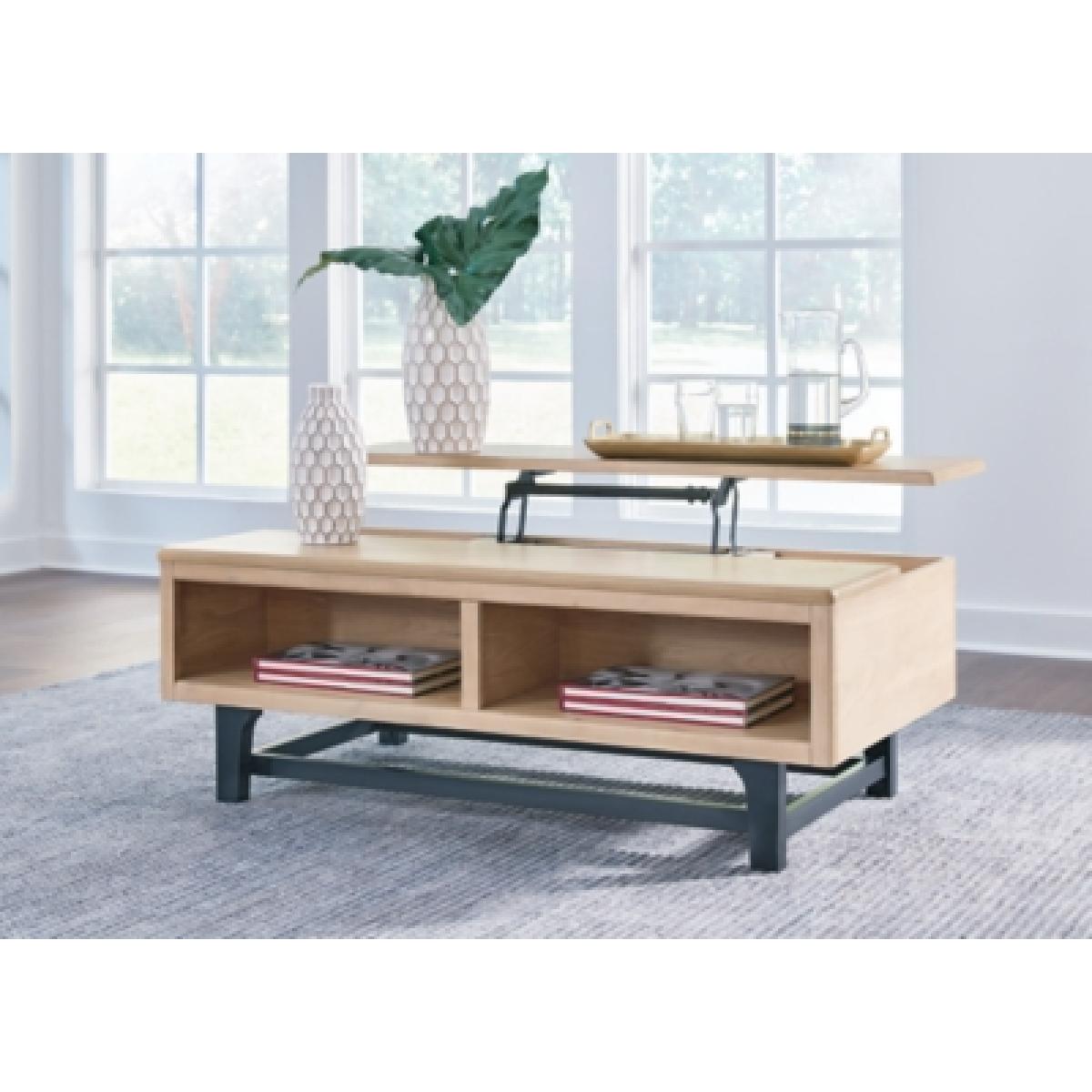 Freslowe Lift-Top Coffee Table Outlet Tables 11